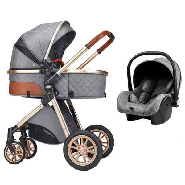 Carrinho de bebé Trio MelBaby Cinzento