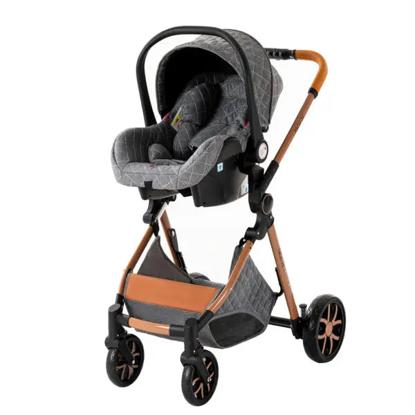 Carrinho de bebé Trio MelBaby Cinzento