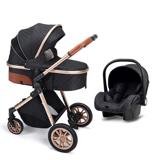 Carrinho de bebé Trio MelBaby Preto