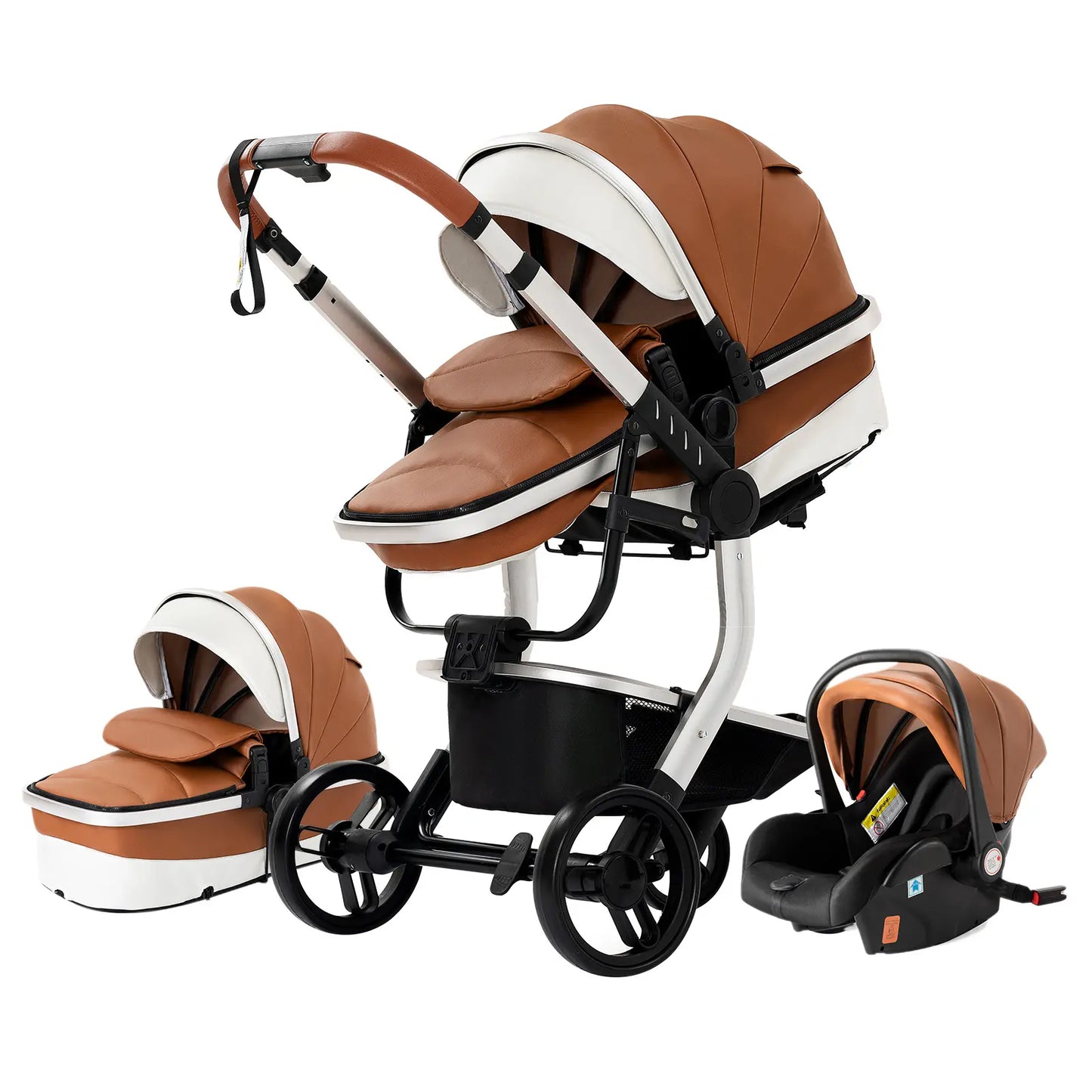 Carrinho de bebé Trio Lux Castanho