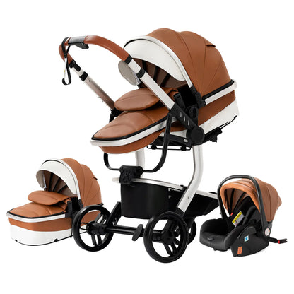 Carrinho de bebé Trio Lux Castanho