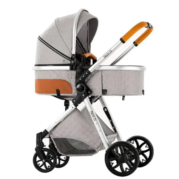 Carrinho de bebé Trio MelBaby Cinzento claro