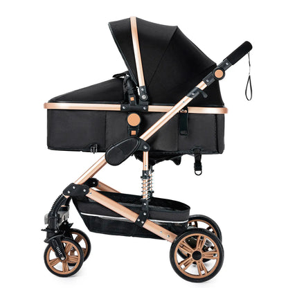 Carrinho de bebé Trio Mágico Preto / Dourado