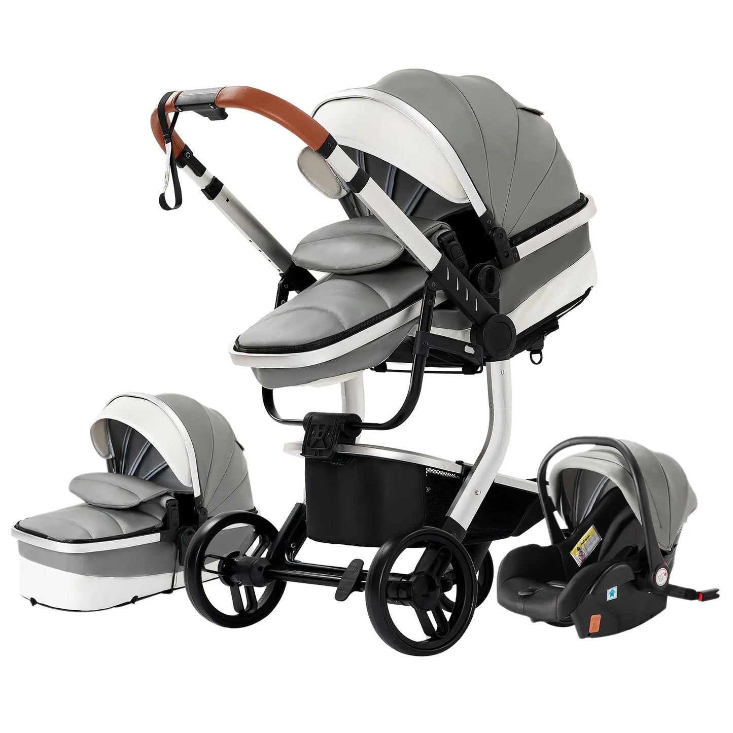 Carrinho de bebé Trio Lux Cinza