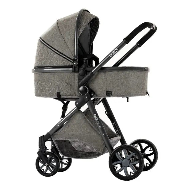 Carrinho de bebé Trio MelBaby Cinza escuro