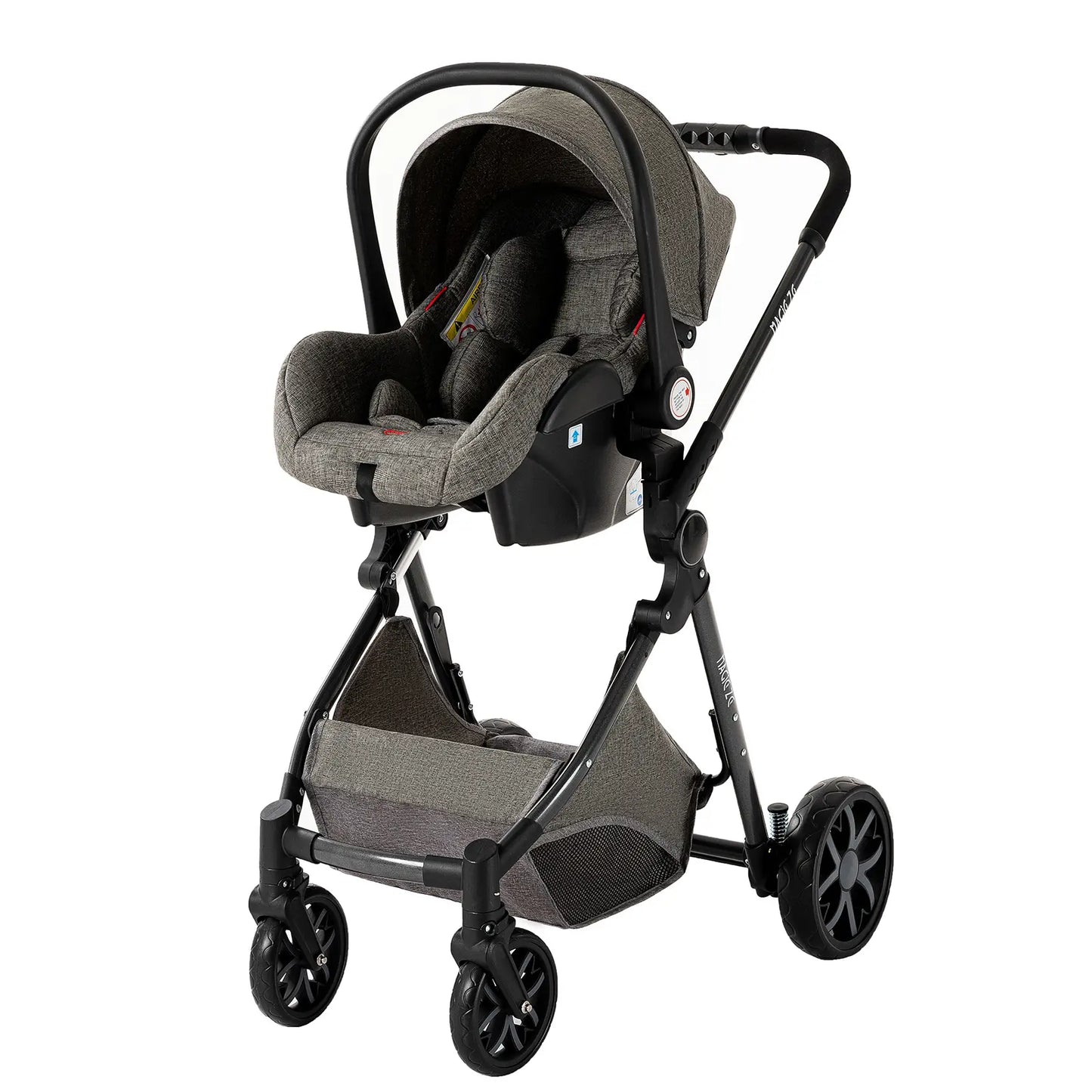 Carrinho de bebé Trio MelBaby Cinza escuro