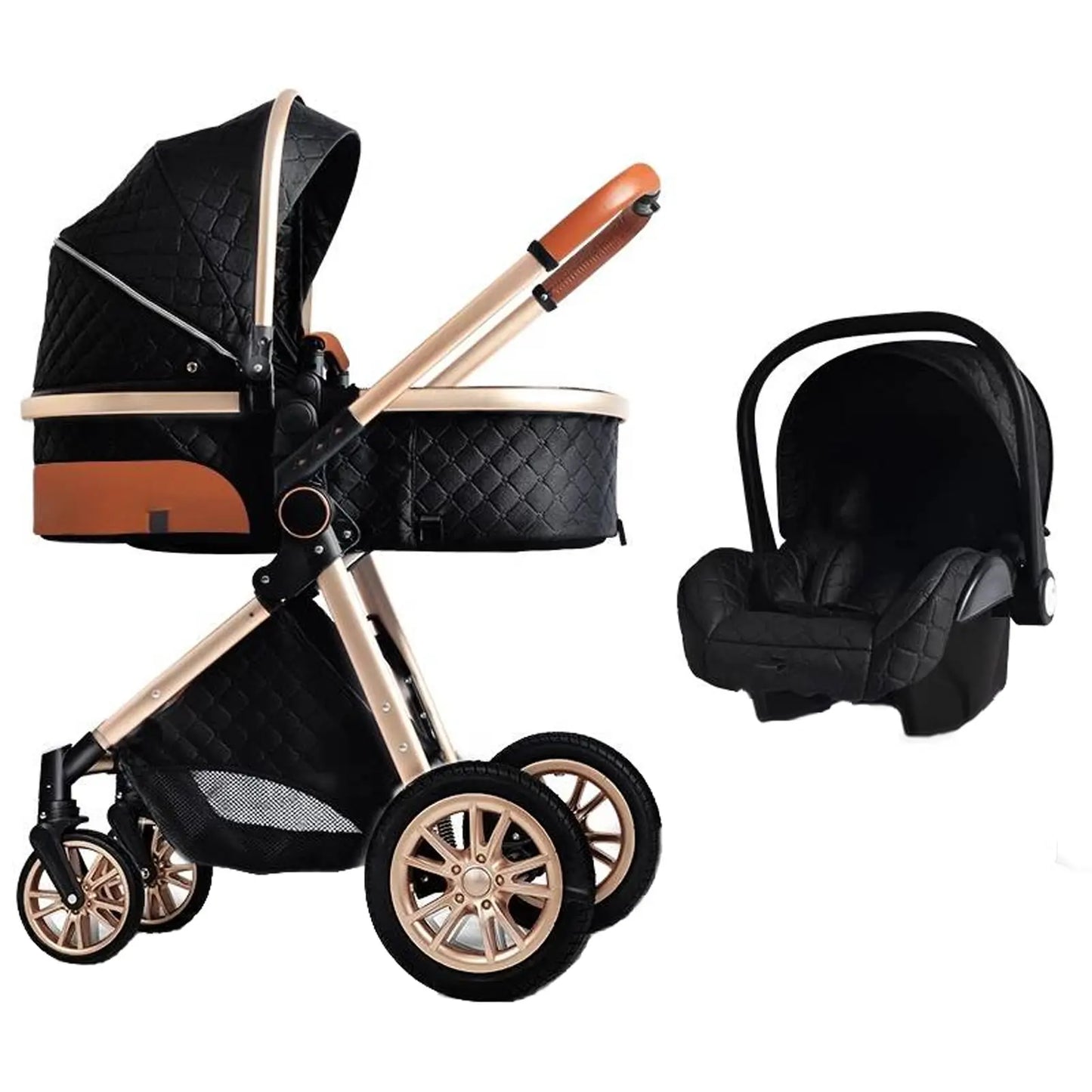Carrinho de bebé Trio MelBaby Preto