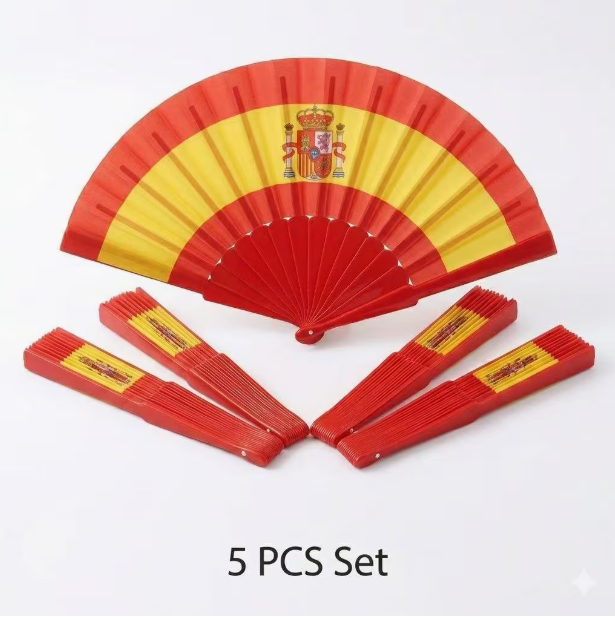 Pack de 5 Abanicos España – Rojos y Amarillos