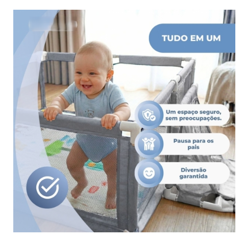 Parque Diversões Bebé Cinzento