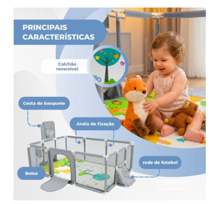 Parque Diversões Bebé Cinzento