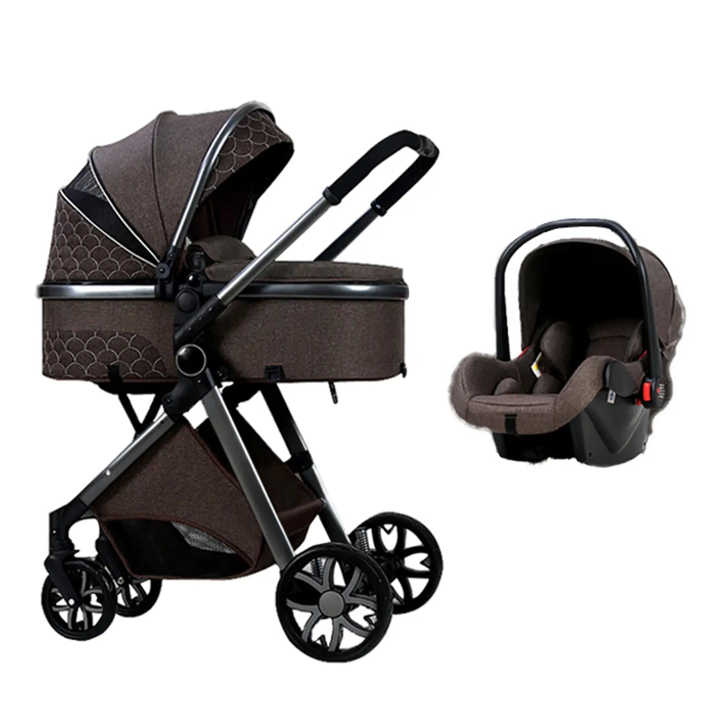 Carrinho de bebé Trio MelBaby Chocolate