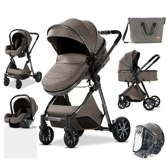 Carrinho de bebé Trio MelBaby Chocolate
