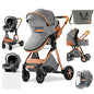 Carrinho de bebé Trio MelBaby Cinzento