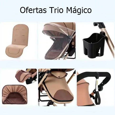 Carrinho de bebé Trio Mágico Cinza