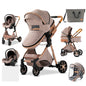 Carrinho de bebé Trio MelBaby Kaqui
