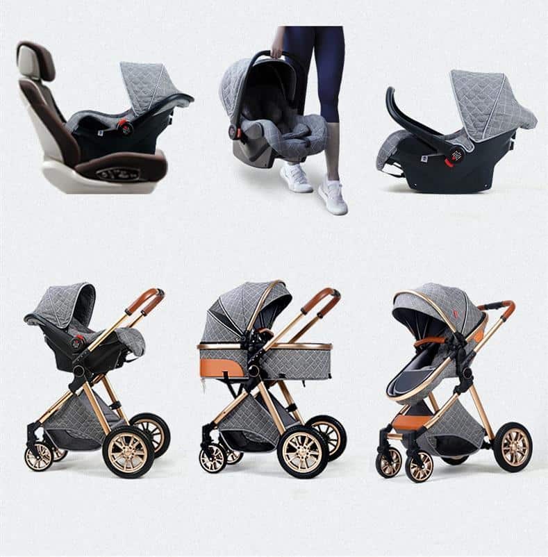 Carrinho de bebé Trio MelBaby Cinzento
