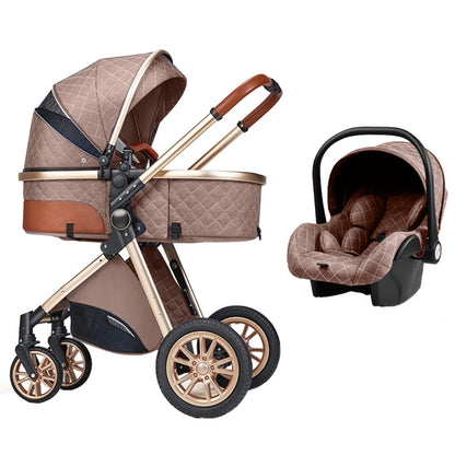 Carrinho de bebé Trio MelBaby Kaqui