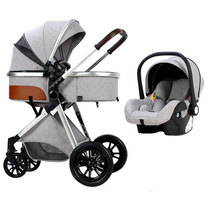 Carrinho de bebé Trio MelBaby Cinzento claro