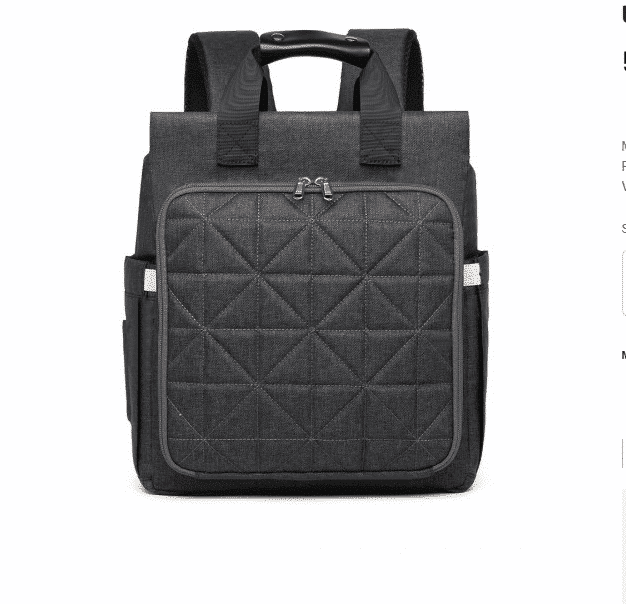 Mochila de maternidade Cinza escuro