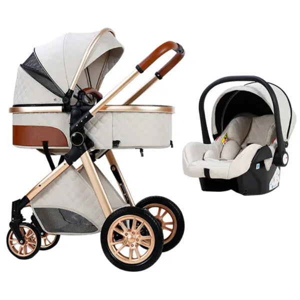 Carrinho de bebé Trio MelBaby Branco