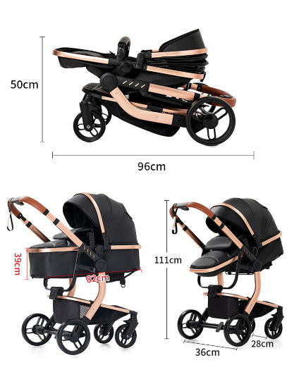 Carrinho de bebé Trio Lux Cinza